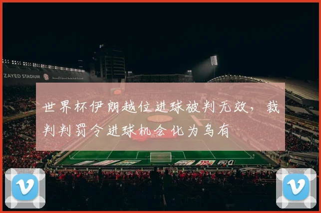世界杯伊朗越位进球被判无效,裁判判罚令进球机会化为乌有